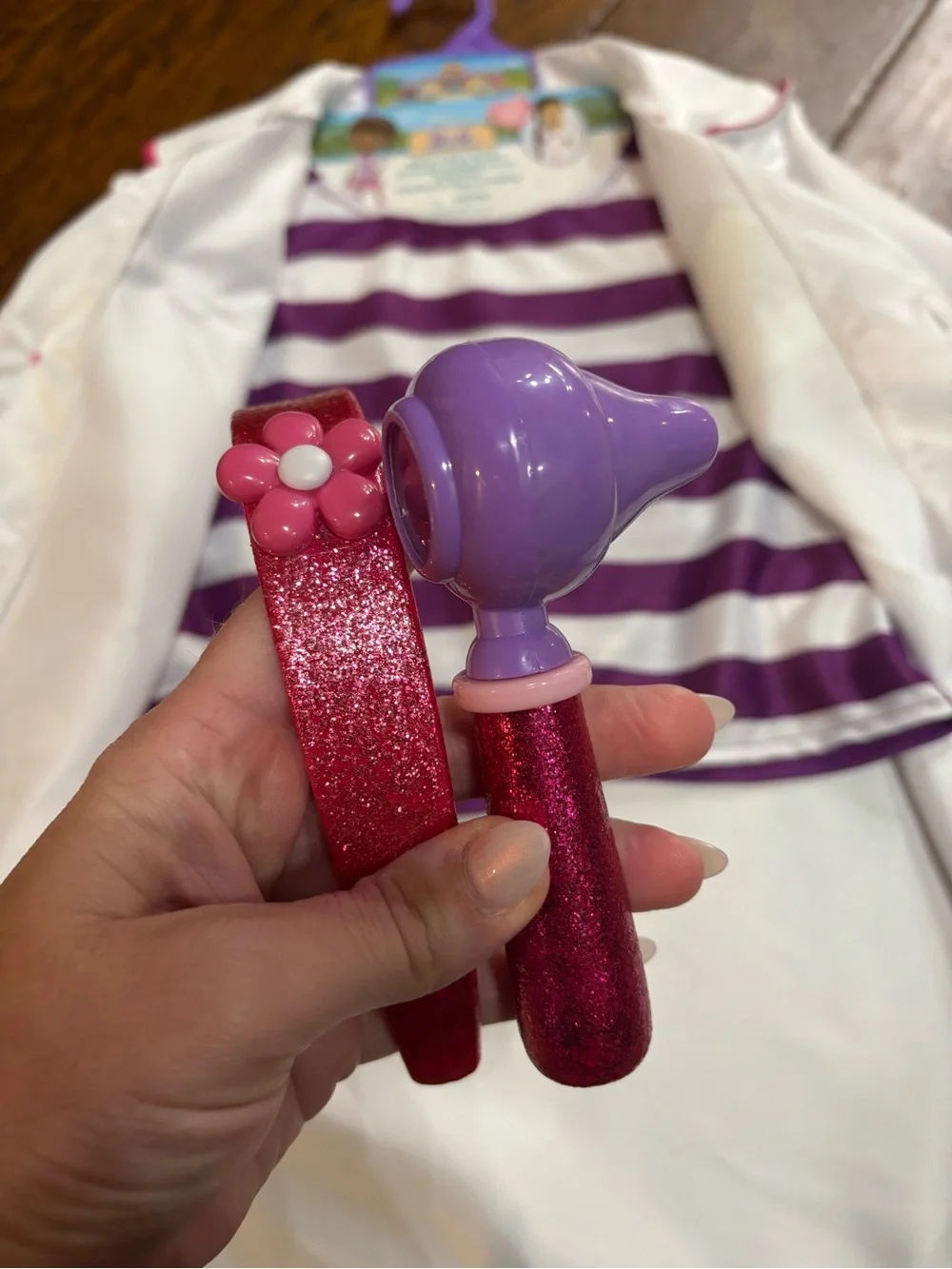 Disney Doc McStuffins White and Pink Doctor Costume Coat with Accessories - Picture 5 of 6